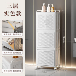 家用分层脏衣篮带轮可折叠