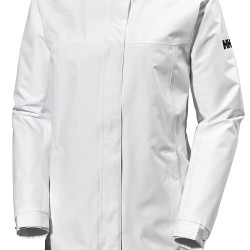 Helly Hansen 成人 女性 雨衣 Aden防水防风透气长款带帽雨衣外套 防风 White 尺码Small