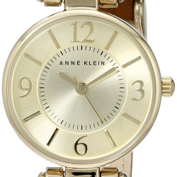 ANNE KLEIN 女士皮革表,Honey/Gold