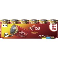 富士通 【High Power】 碱性干电池1号1.5V 6个装 日本制造 LR20FH(6S)
