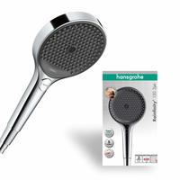 Hansgrohe 汉斯格雅 手持花洒 圆形130mm 3种喷雾模式 金属铬色 防水垢功能 静音设计