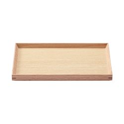 Muji MDC81A2S 木制方形托盘,自然,约宽 10.6 x 深 7.5 x 高 2.0 厘米(27 x 19 x 2 厘米)
