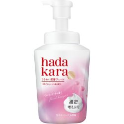 hadakara 身体皂 泡泡 花束香味 身体皂 540毫升 保湿胶粘面纱 每次清洗都能滋润肌肤