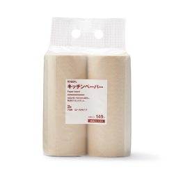 MUJI 44349212 100% 竹制厨房纸,卷式,2 件装