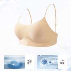 都市丽人 挂脖隐形无痕细肩带聚拢文胸