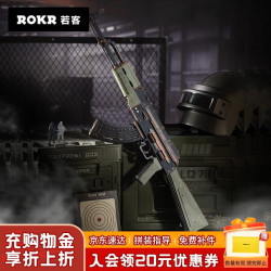 ROKR AK47 小初中生儿童节男孩 diy手工拼装模型儿童玩具积木枪成人木质皮筋枪 AK47异色版