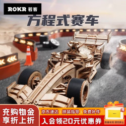 ROKR F1方程式赛车 积木拼图diy手工拼装儿童玩具车模型七夕情人节礼物