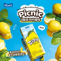 每日 Picnic0脂低卡柠檬味果汁大容量健康果汁240ml*24临期