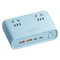 牛顿定律 25W氮化镓 晴空蓝 4A2U2C八口 1.8米 插排