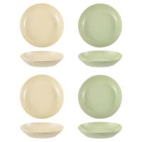 CERAMICS 奶油风陶瓷8英寸深盘4个装