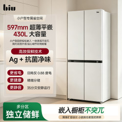 biu 十字门冰箱GNE430BPL云镜白
