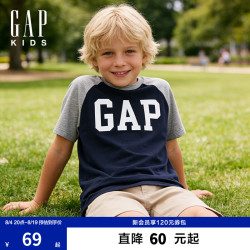 Gap 867597/893459 纯棉Logo印花 海军蓝 130cm 儿童短袖T恤