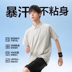 布衣传说 速干 男士Polo衫 云灰
