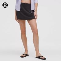 lululemon LW7DFYS 罗纹中腰 黑色 L 女士裙裤