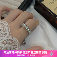 洛梵欣饰 抽拉蝴蝶结项链女 小众设计蝴蝶结流苏颈链 气质温柔感锁骨链 珍珠抽拉戒指