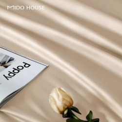 MIDO HOUSE 铭都100支新疆长绒棉A类全棉床单单件双人床宿舍 云霜粉 160*230cm