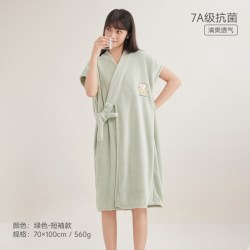 SANLI 浴袍女吸水速干可穿浴巾加厚浴裙睡袍式浴衣2025四季通用