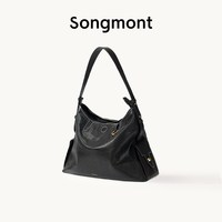 移动端:崧 李娜同款Songmont山下有松循迹系列hobo包植鞣牛皮单肩斜挎软包