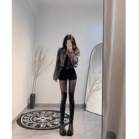 移动端：米芙莲 方糖过膝高筒靴女2026秋冬新款弹力瘦瘦靴厚底皮靴长筒骑士靴长靴