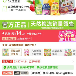 溜溜梅 梅冻5种口味520g零脂肪果汁果冻休闲解馋健康零食