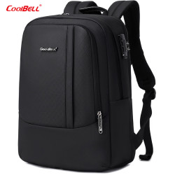 coolbell COOL BELL大容量商务电脑包15.6寸男时尚高级感旅行干湿分离双肩背包 黑色8311 军绿色8311