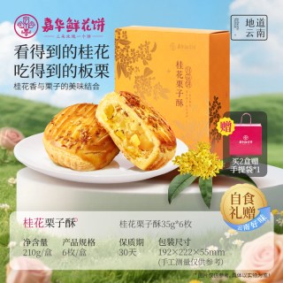 嘉华食品 嘉华鲜花饼云南特产零食糕点心礼盒玫瑰饼小吃早餐食品官方旗舰店