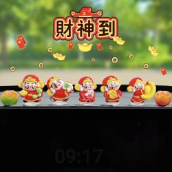 爆款萌趣财神车载摆件车内仪表台导航屏幕小巧可爱装饰品汽车用品