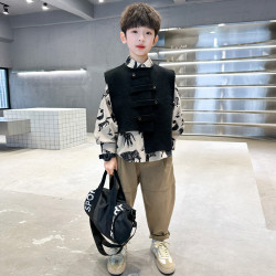 男童套装春秋装2026新款洋气秋季儿童三件套*39337