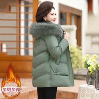 中老年妈妈中长款棉服女2026冬装新款棉衣加绒加厚小棉袄短款外套