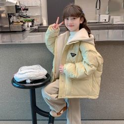 女童棉服冬装2025新款洋气中大童假两件保暖棉衣女孩棉袄冬季外套