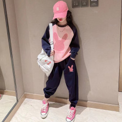 女童网红套装春秋2026秋季洋气儿童时髦衣服女大童休闲运动两件套