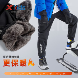 特步 儿童中大童长绒裤676426669052