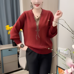 春季新款时尚妈妈休闲外穿打底衫高档洋气遮肉遮肚显瘦气质针织衫