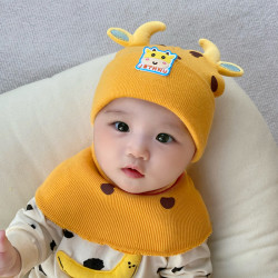 贝娜茜 Beinaqian/贝娜茜婴儿帽子秋冬季男女宝宝可爱婴幼儿针织帽毛线帽