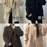 胖mm秋冬大朵毛显瘦复古版型正毛毛宽松外套加厚时尚网红休闲