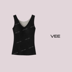 VEE 长款保暖舒适背心加绒加厚女士美背打底