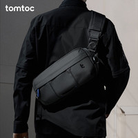 tomtoc 机能斜挎包男士包单肩包休闲防泼水挎包T26可收纳iPad/Switch 曜石黑 5.5L