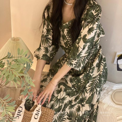 沙滩裙女夏季仙气长裙波西米亚民族风裙子超仙三亚海边度假连衣裙