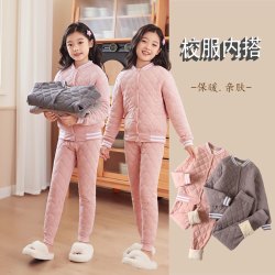 男女童校服神器保暖套装内衣加厚内穿打底秋冬加绒中大童保暖裤子