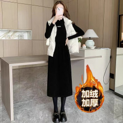 秋冬款休闲半身裙加绒雪尼尔遮肉显瘦梨形半身裙百搭半身包臀裙