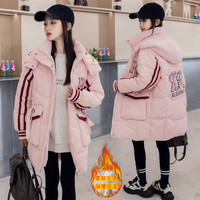 儿童加绒洋气新款棉服冬款加厚棉衣仿潮牌中大童冬季潮款童装外套