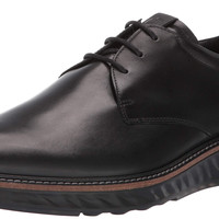 ecco 男士商务休闲正装皮鞋 系带通勤德比鞋 婚鞋 适动混合系列 Black Smooth 43 (9-9.5 US)