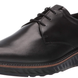 ecco 男士商务休闲正装皮鞋 系带通勤德比鞋 婚鞋 适动混合系列 Black Smooth 43 (9-9.5 US)