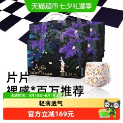 BebeTour 婴儿宝宝专用拉拉裤爱丽丝系列XL码34片4包装超薄透气
