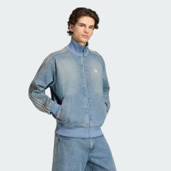 adidas 三叶草 街头风宽松牛仔男子运动外套