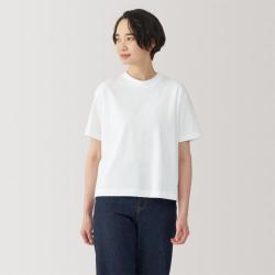 無印良品 MUJI 无印良品 女式 天竺编织 圆领短袖T恤 上衣女款夏季女装
