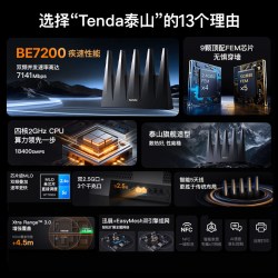 腾达 wifi7路由器 双2.5G口 BE200旗舰版