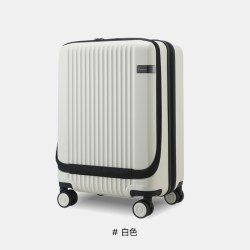 外交官 前置开口行李箱登机箱20寸女小型商务箱