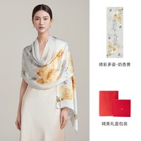 移动端：上海故事 2024春夏桑蚕丝长巾真丝印花披肩女礼盒装