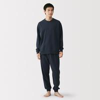 無印良品 MUJI 无印良品 男式 毛圈棉 长袖家居服套装男士睡衣夏